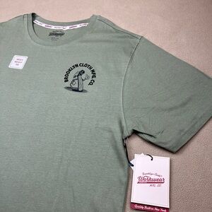 Brooklyn Cloth Workwear The Heavy Weight Tee T-Shirt, Sage, Men's Sz M